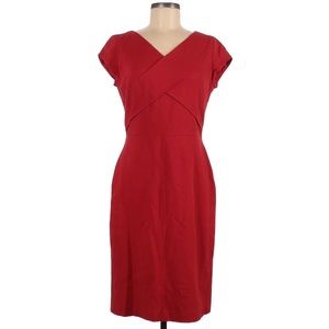 Classifies Entier Red Zipper Sheath Dress